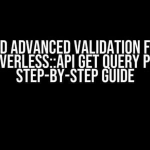 Add Advanced Validation for AWS::Serverless::Api GET Query Params: A Step-by-Step Guide