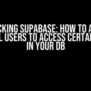 Unlocking Supabase: How to Allow External Users to Access Certain Tables in Your DB